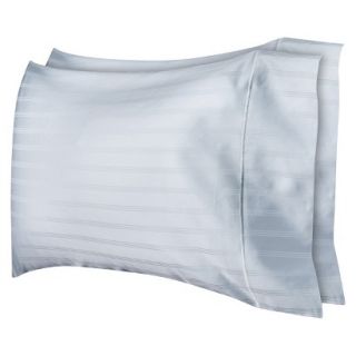Fieldcrest Luxury 500 Thread Count Stripe Pillowcase Set   Newark Blue
