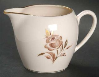 Pickard Brown Rose Creamer, Fine China Dinnerware   Brown Rose, Gold Le Aves & T