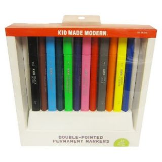 Kid Made Modern 12ct Double Pointed Triangular Barrel Perm Markers