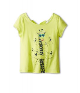 Little Marc Jacobs Printed Tee With Keyhole Back Girls T Shirt (Green)