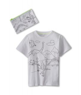 Stella McCartney Kids Goldie S/S Dinosaur Coloring Tee Boys T Shirt (White)