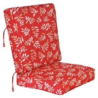 Outdoor Conversation/Deep Seating Cushion Set   Red/Tan Floral