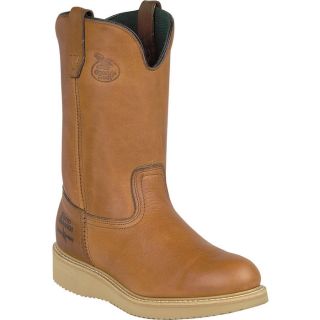 Georgia Farm & Ranch 10 Inch Wellington Work Boot   Barracuda Gold, Size 11 1/2