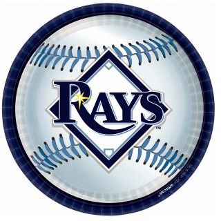 Tampa Bay Rays Baseball Round Dinner Plates