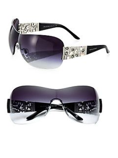 BVLGARI Rimless Shield Sunglasses   Black