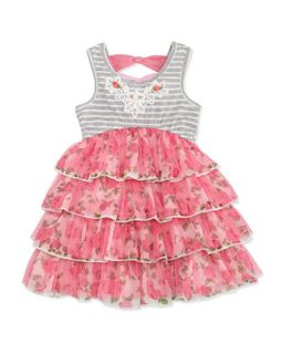 Tiered Ruffle Bow Dress, 12 24 Months
