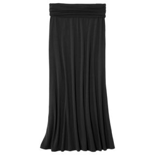 Mossimo Supply Co. Juniors Solid Fold Over Maxi Skirt   Black XL(15 17)