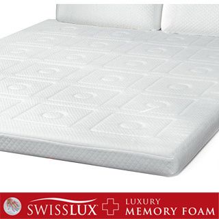 Swiss Lux Euro Extraordinaire 3 inch Memory Foam Quilted Mattress Topper