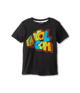 Volcom Kids Down Block S/S Tee Boys Short Sleeve Pullover (Black)