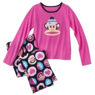Paul Frank for Target Girls 2 Piece Long Sleeve Pajama Set   Pink XS
