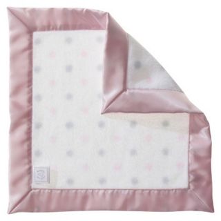 Swaddle Designs Fuzzy Baby Lovie   Pastel Pink & Sterling Dots