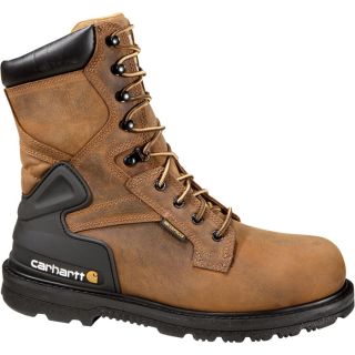 Carhartt 8 Inch Waterproof Steel Toe Work Boot   Bison Brown, Size 10, Model