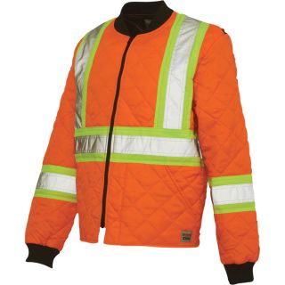 Work King Class 2 High Visibility Trucker Jacket   Orange, XL, Model S43211