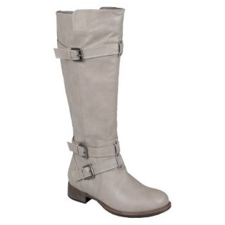 Womens Bamboo By Journee Tall Buckle Boots   Taupe 6