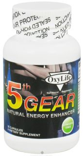 Oxylife Products   5th Gear Natural Energy Enhancer   30 Capsules