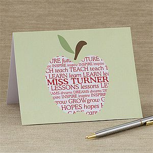 Personalized Note Cards for Teachers   Apple
