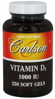 Carlson Labs   Vitamin D3 1000 IU   250 Softgels