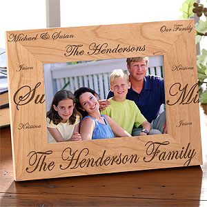 Personalized Wood Picture Frame   Family Traditions