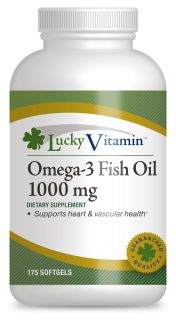 LuckyVitamin   Omega 3 Fish Oil 1000 mg.   175 Softgels