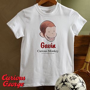 Personalized Curious George Kids T Shirts