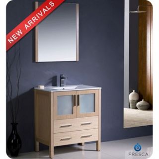 Fresca Torino 30 Light Oak Modern Bathroom Vanity with Integrated Sink