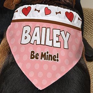 Personalized Dog Bandanas   Valentines Day