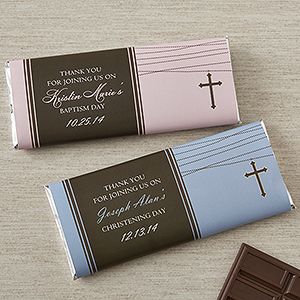 Personalized Christening Favors   Candy Bar Wrappers