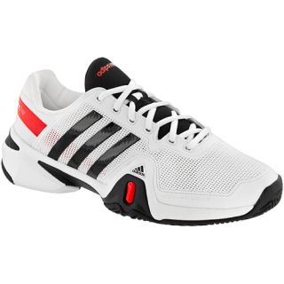 adidas Barricade 8 adidas Mens Tennis Shoes White/Black/Hi Res Red