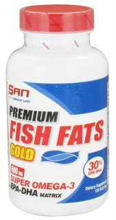 SAN Nutrition   Premium Fish Fats Gold 600 mg.   120 Softgels