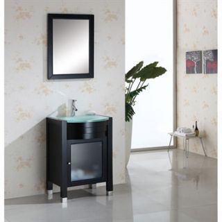 Virtu USA Ava 24 Single Sink Bathroom Vanity   Espresso