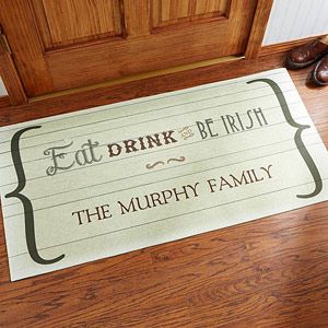 Large Personalized Irish Doormats   Eat, Drink & Be Irish