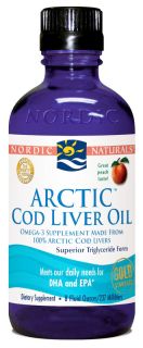 Nordic Naturals   Arctic Cod Liver Oil Peach   8 oz.