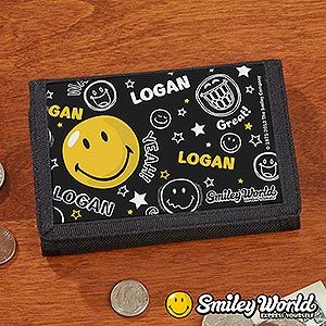 Personalized Smiley Face Kids Wallet