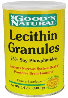 Good N Natural   Lecithin Granules (95% Soy Phosphatides)   14 oz.