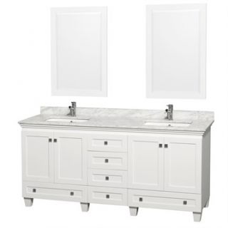 Acclaim 72 Double Bathroom Vanity by Wyndham Collection   White