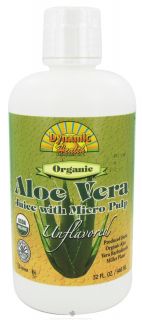 Dynamic Health   Organic Aloe Vera Juice with Micro Pulp Unflavored   32 oz.