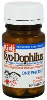 Kyolic   Kyo Dophilus Kids Healthy Digestion & Immune Protection Vanilla Flavor   60 Chewable Tablets
