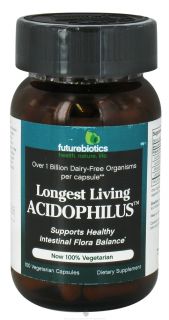 Futurebiotics   Longest Living Acidophilus   100 Vegetarian Capsules
