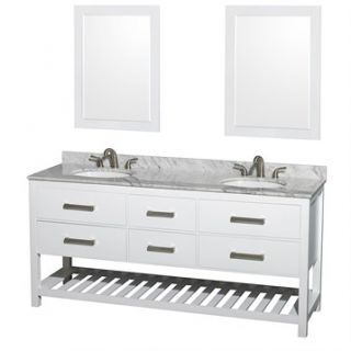 Natalie 72 Double Bathroom Vanity by Wyndham Collection   White