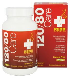 Redd Remedies   120/80 Care Blood Pressure Support   60 Vegetarian Capsules