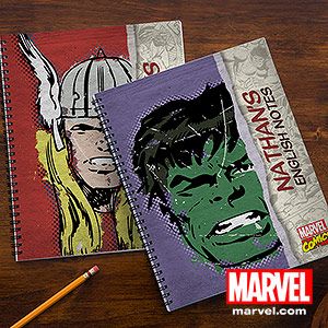 Personalized Marvel Comic Superhero Notebooks
