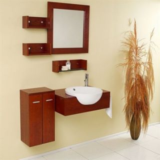 Fresca Stile Modern Bathroom Vanity with Mirror & Side Cabinet