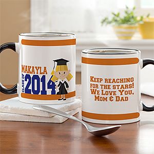 Graduation Characters Personalized Coffee Mugs with Black Handle
