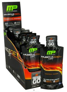 Muscle Pharm   Muscle Gel Shot Protein On The Go Tropical Mango   1.55 oz.