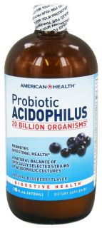 American Health   Probiotic Acidophilus Culture Natural Blueberry Flavor   16 oz.