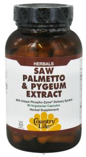 Country Life   Saw Palmetto & Pygeum Caps   90 Vegetarian Capsules Formerly Biochem