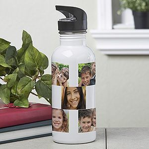 Photo Collage Personalized Aluminum Water Bottles