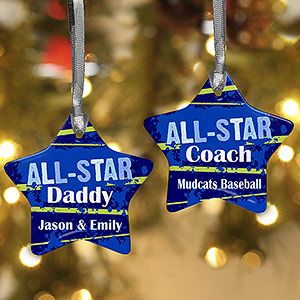 Personalized Christmas Ornaments   All Star