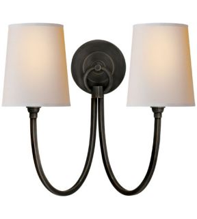 Thomas Obrien Reed 2 Light Wall Sconces in Bronze With Wax TOB2126BZ NP