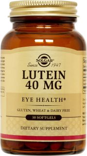 Solgar   Lutein Eye Health 40 mg.   30 Softgels